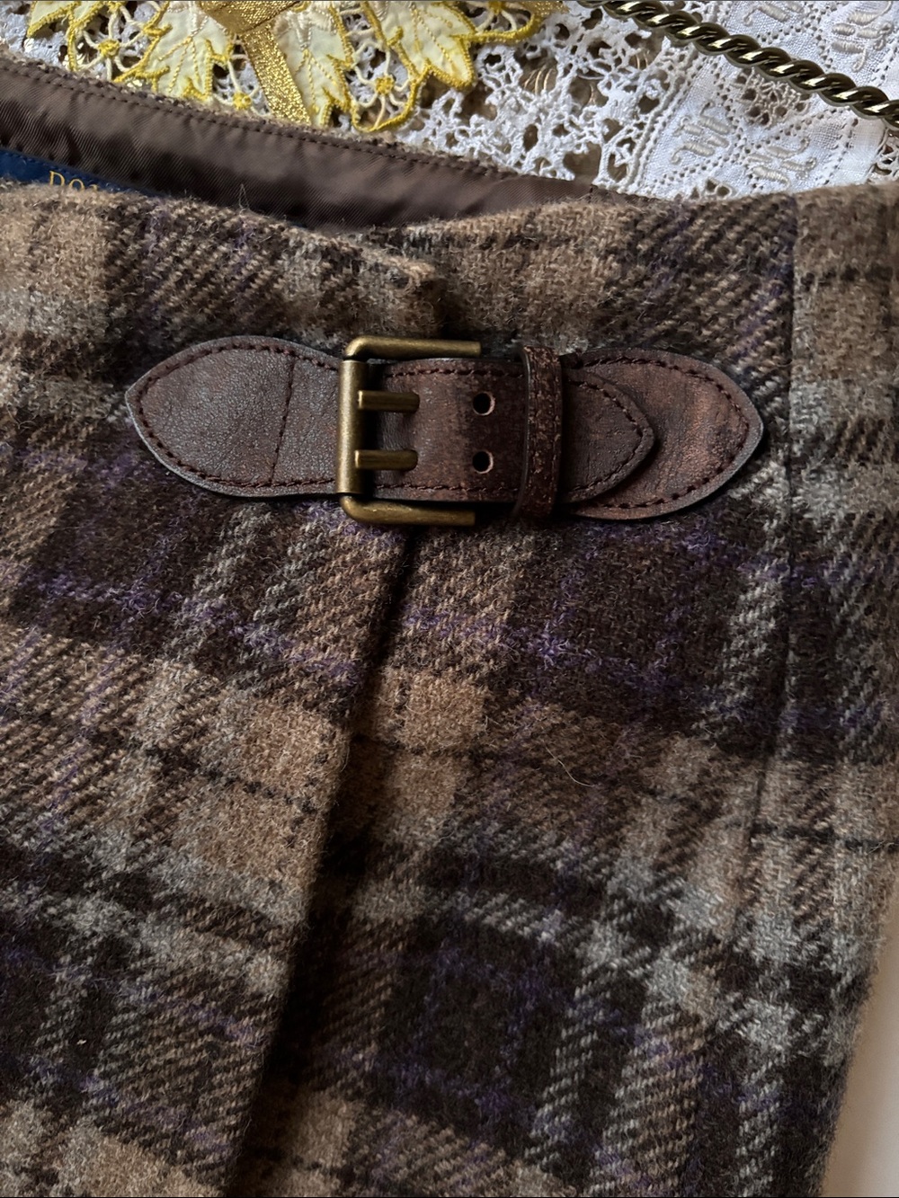 Polo Ralph Lauren Wool Plaid Academic School Girl Kilt Mini Skirt 6 Pleated Cute - Picture 10 of 15
